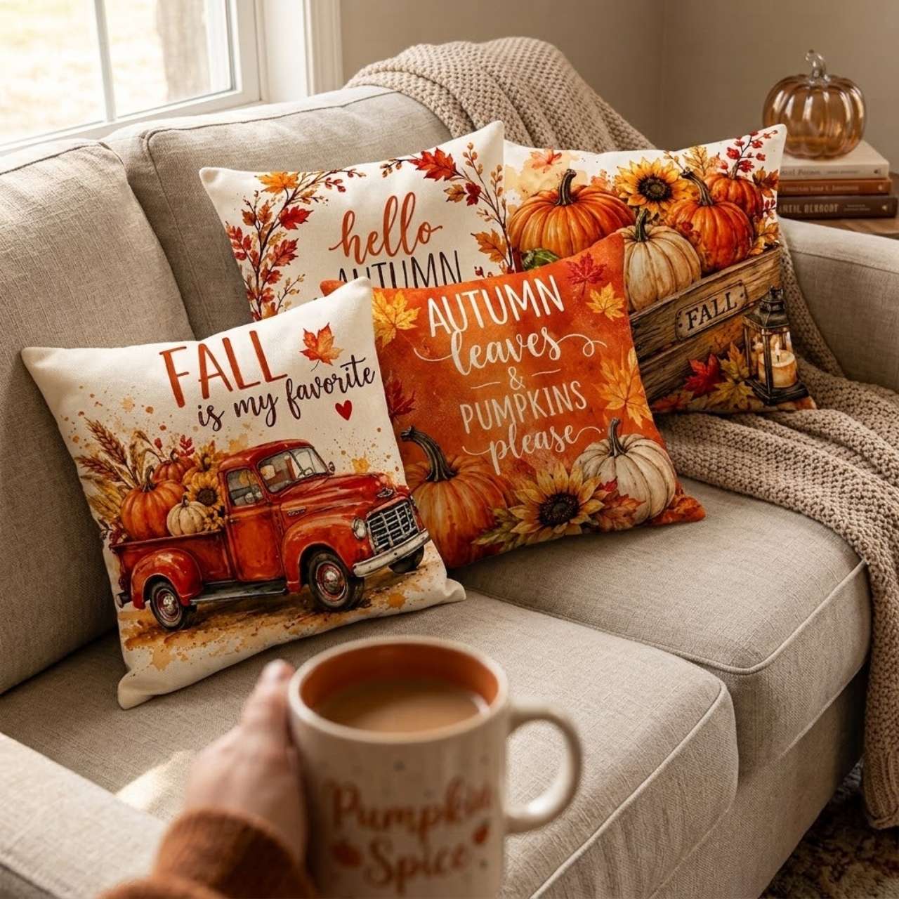 Prevleka za blazino z jesenskim motivom, AutumnPillows - Image 2