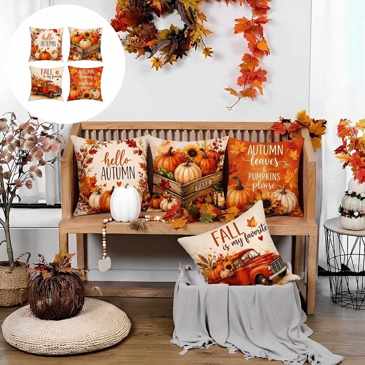 Prevleka za blazino z jesenskim motivom, AutumnPillows - Image 8