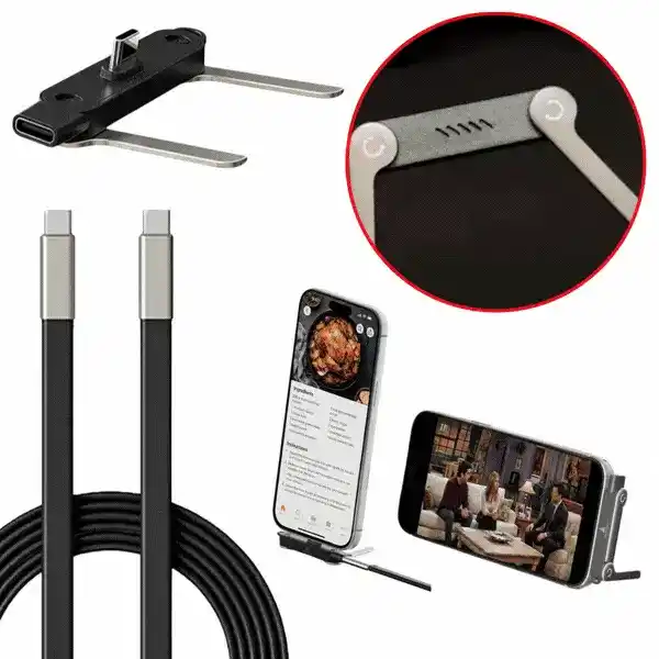 2v1 polnilni kabel s stojalom za telefon, Bracky - Image 1
