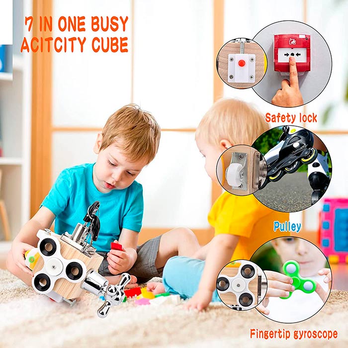 BusyCube, didaktična igrača 7 v 1, ki spodbuja vsa področja otrokovega razvoja - Image 3