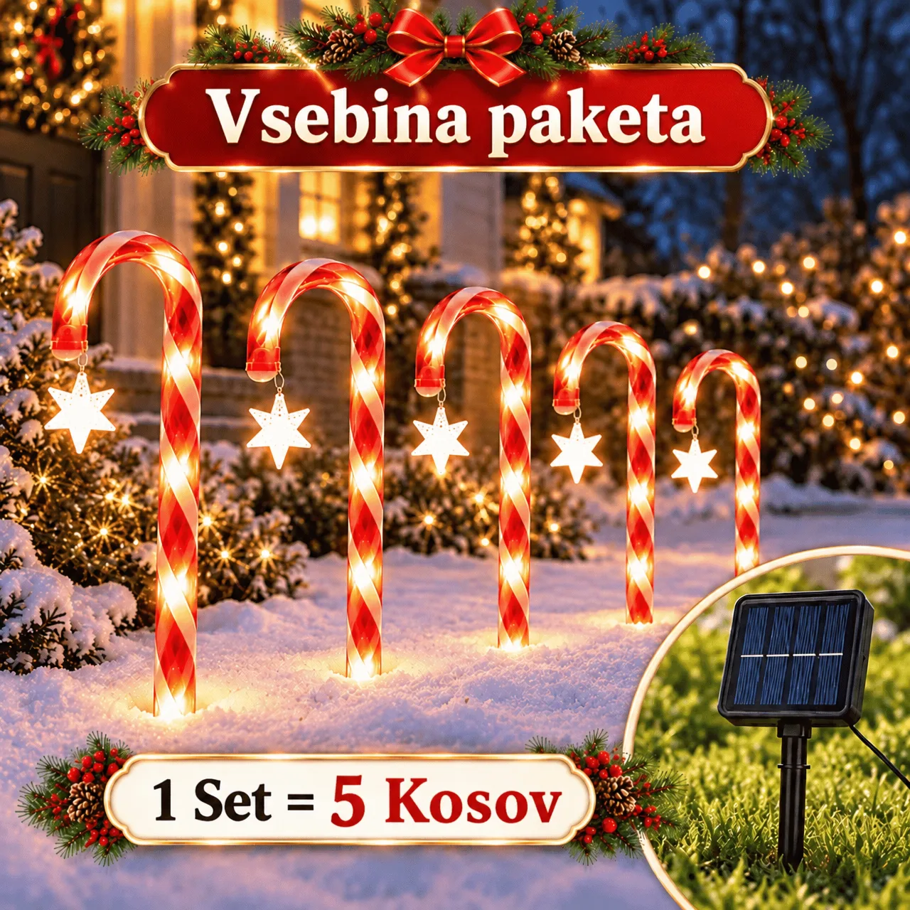 LED božične sladkorne palčke, CaneLights - Image 2