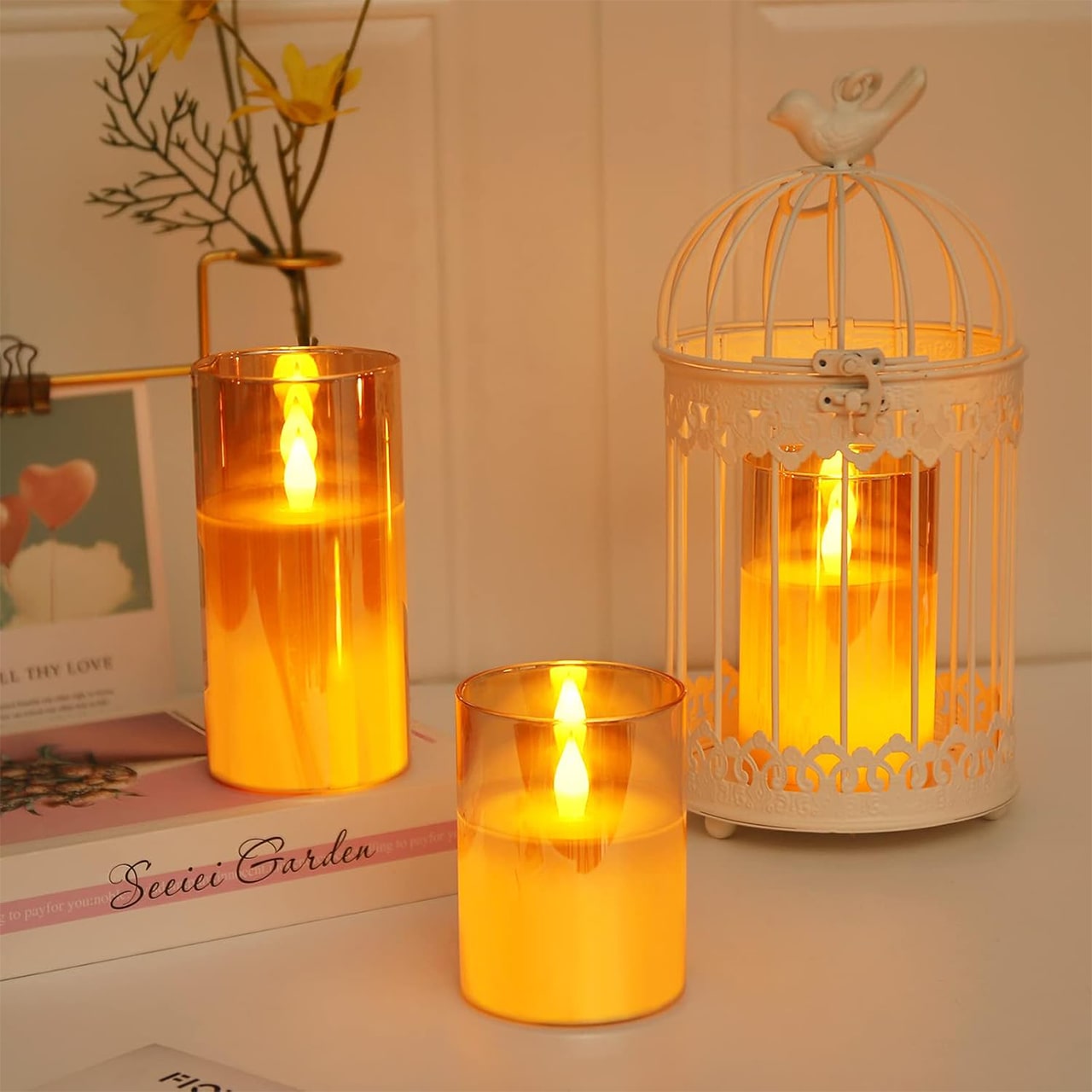 FlickCandles, komplet elegantnih dekorativnih sveč (3 kosi) - Image 1