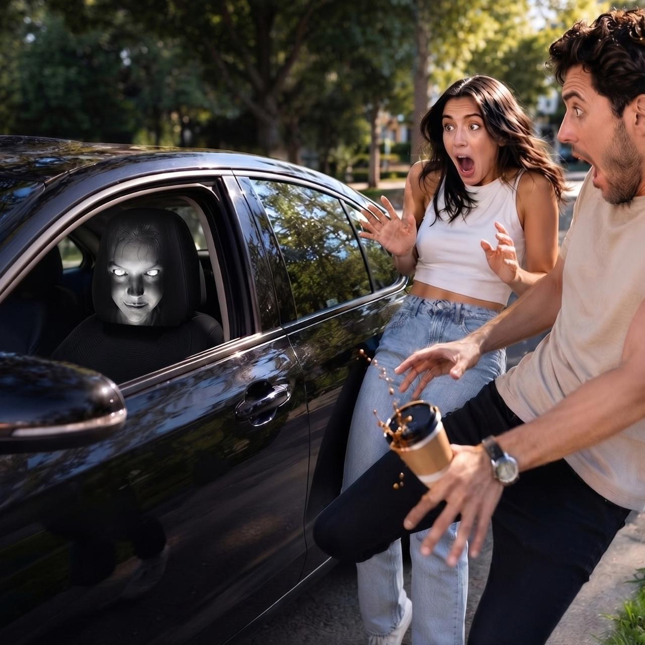 Strašljiva prevleka za avto vzglavnik (1+1 GRATIS), GhostFace - Image 8