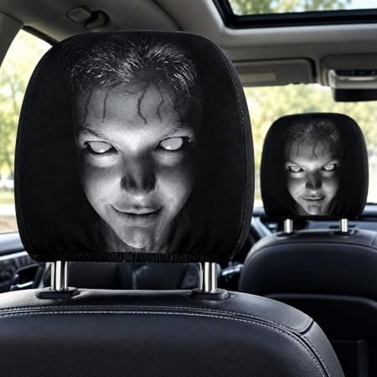 Strašljiva prevleka za avto vzglavnik (1+1 GRATIS), GhostFace - Image 9