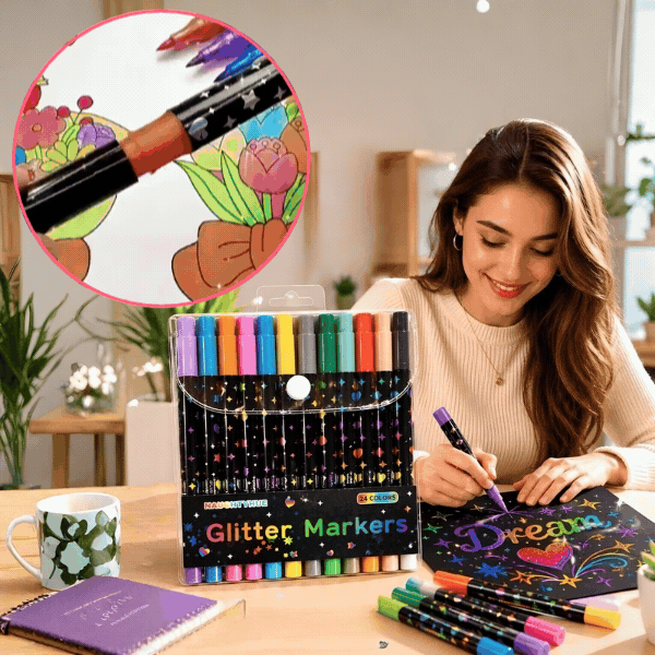 Flomastri z bleščicami, GlitterMarkers - Image 1