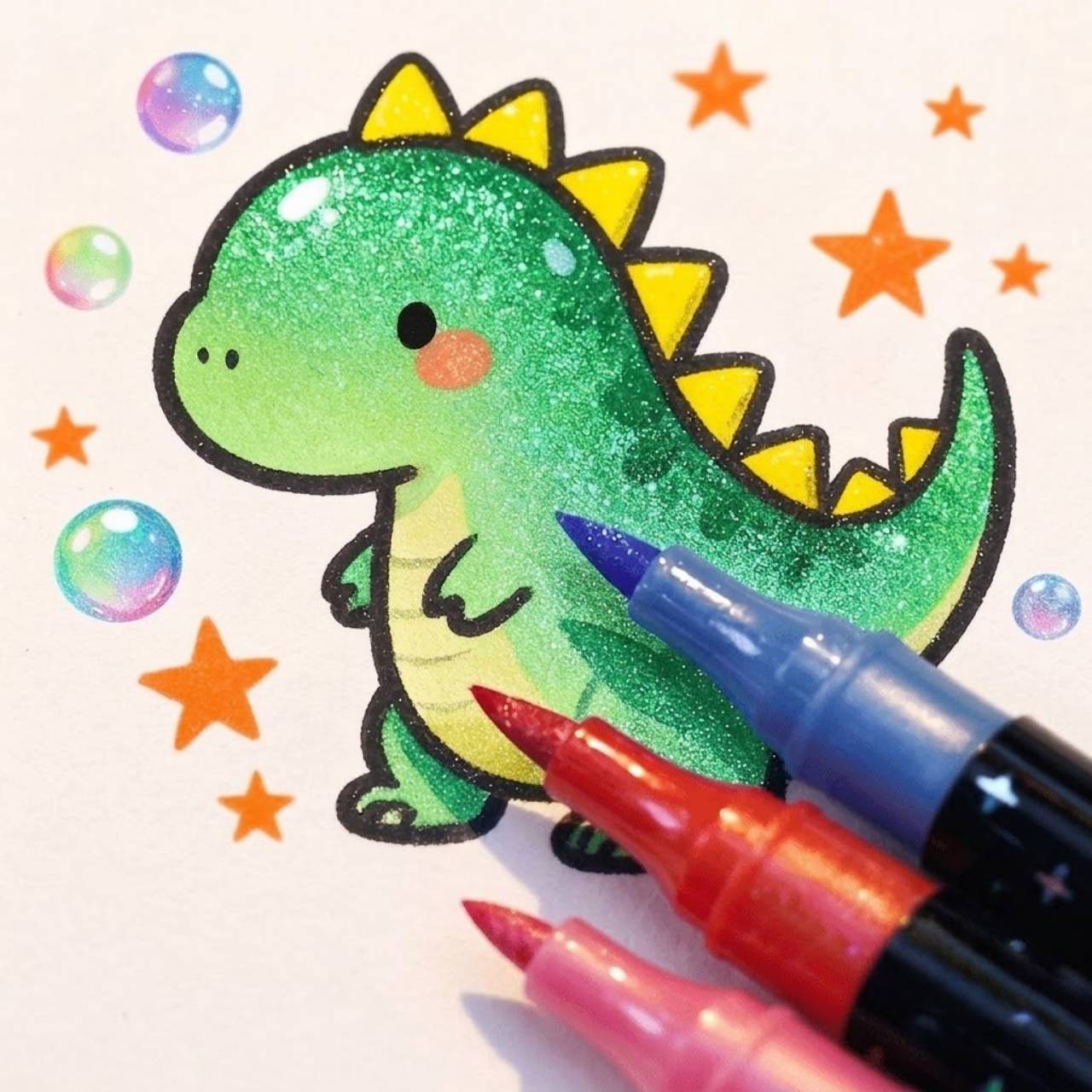 Flomastri z bleščicami, GlitterMarkers - Image 2