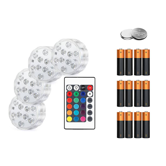 GlowBundle, 4 vodoodporne LED lučke + komplet baterij - Image 1