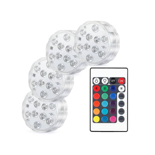 GlowWaterLights, 4 vodoodporne LED lučke z daljinskim upravljanjem - Image 1