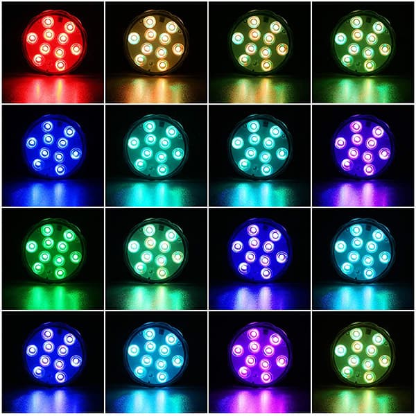 GlowWaterLights, 4 vodoodporne LED lučke z daljinskim upravljanjem - Image 3