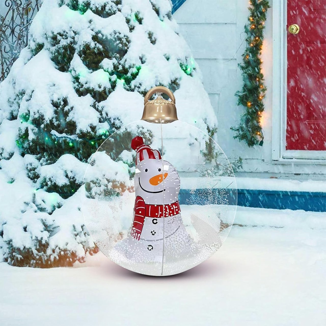 GlowySnowy, božična krogla z motivom snežaka in lučko - Image 2