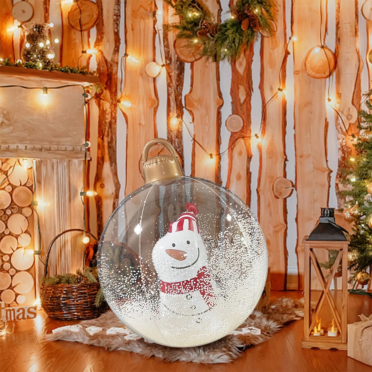 GlowySnowy, božična krogla z motivom snežaka in lučko - Image 6