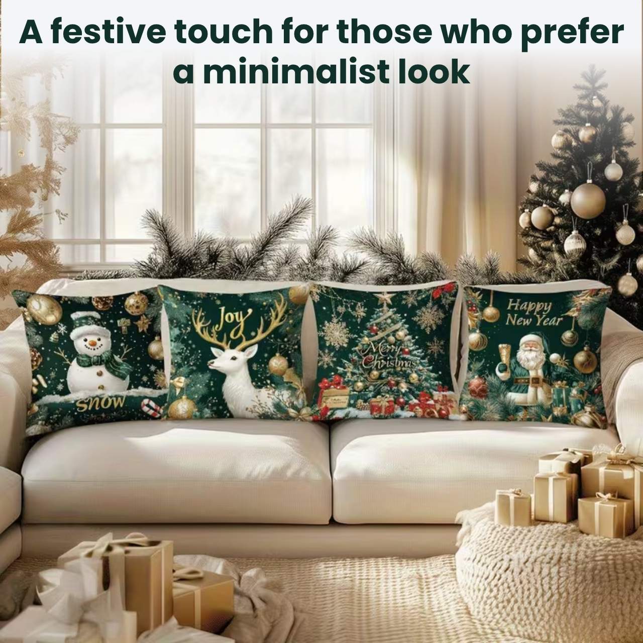 Božične prevleke za blazine (4 kosi), GreenXmass - Image 6