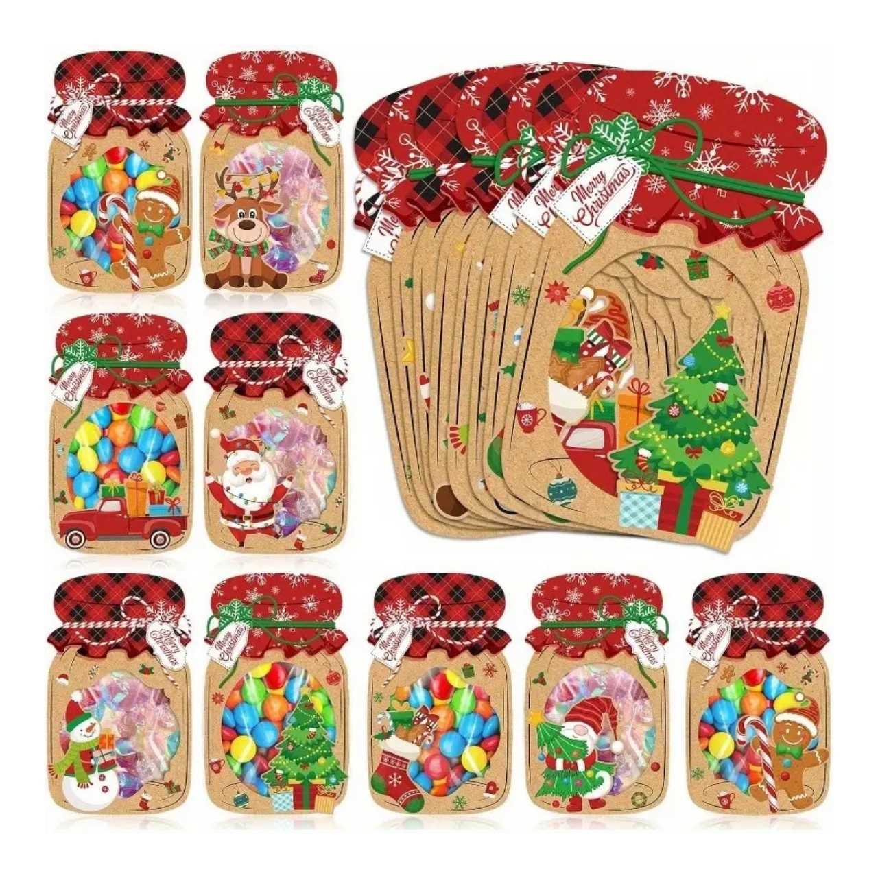 JarGifts, komplet božičnih kartic za praznična darilca (48 kos.) - Image 1