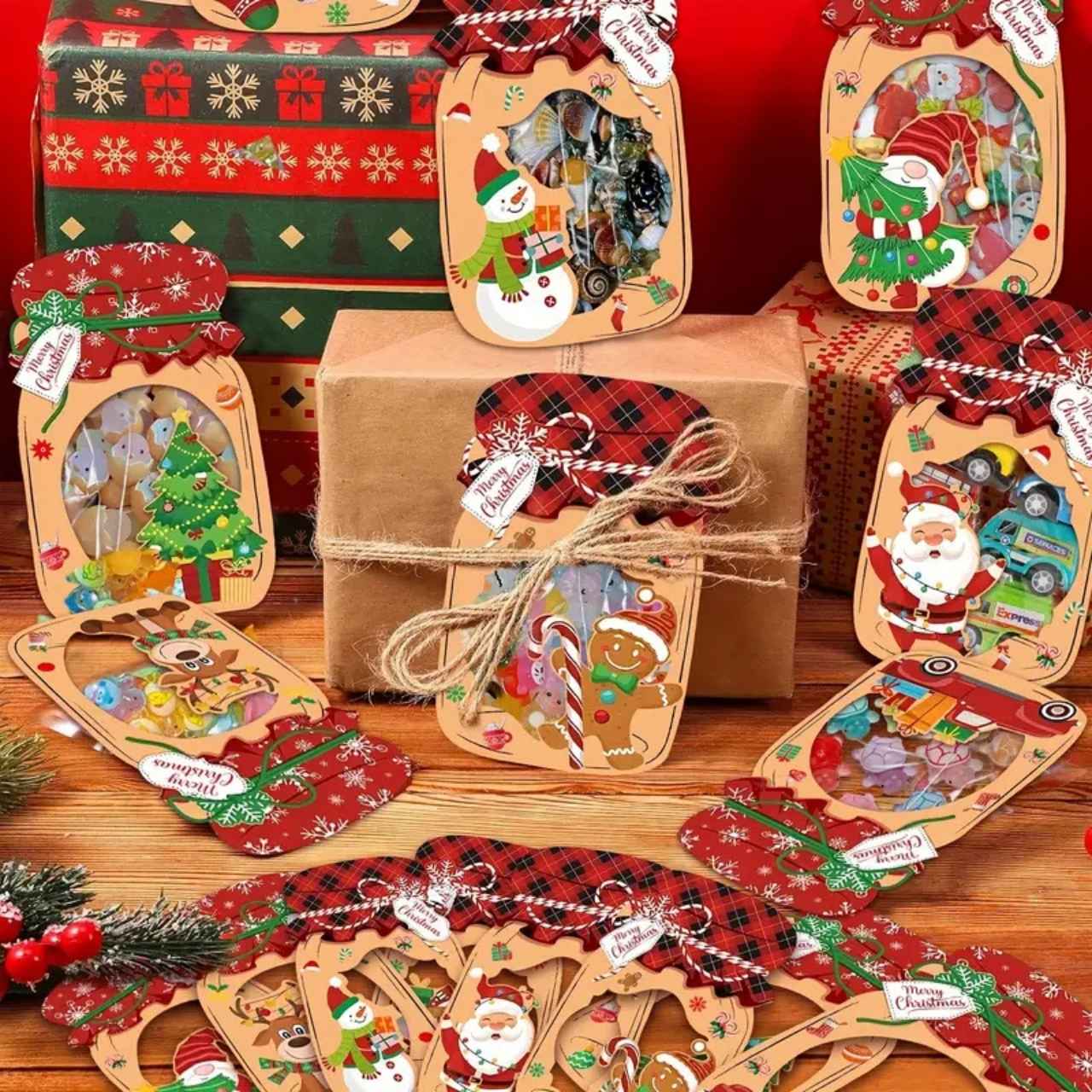 JarGifts, komplet božičnih kartic za praznična darilca (48 kos.) - Image 6