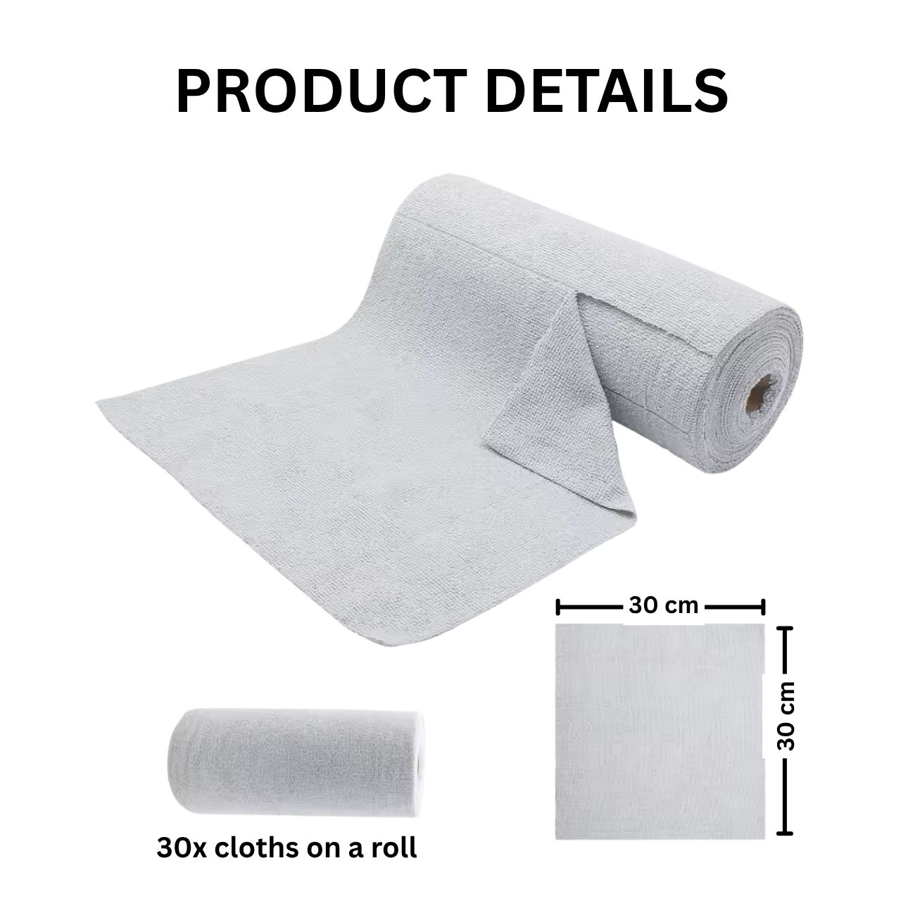 Čistilne krpe v roli iz mikrovlaken (30 kos.), KitchRoll - Image 7