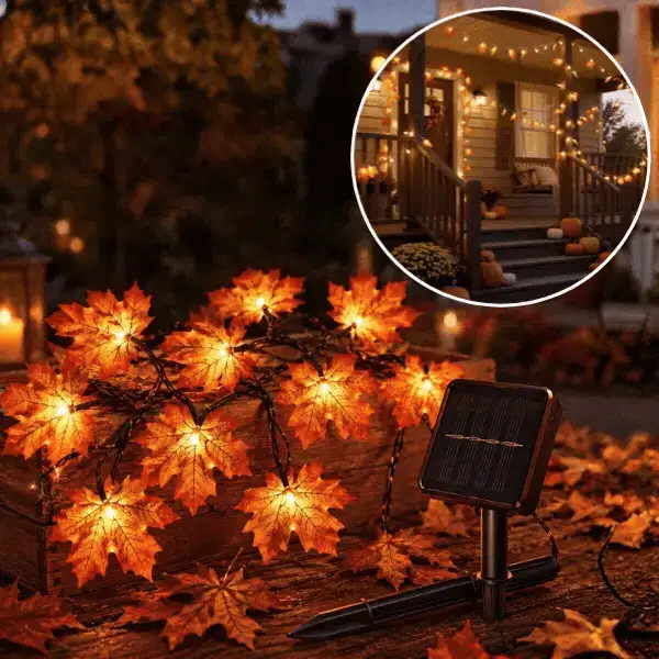 Solarna LED veriga z jesenskimi listi, MapleLeaf - Image 1
