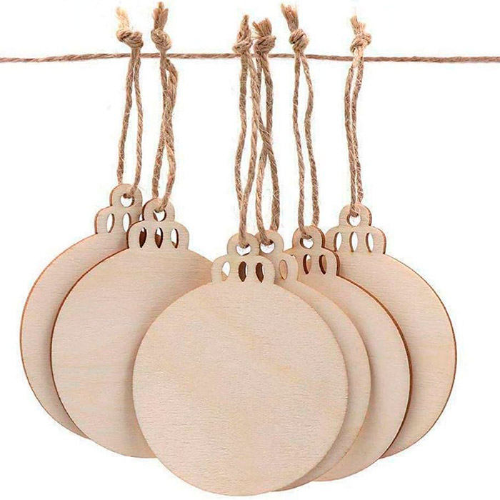 Ornaments, leseni božični okraski, ki jih ustvarite sami  (30 kosov) - Image 3