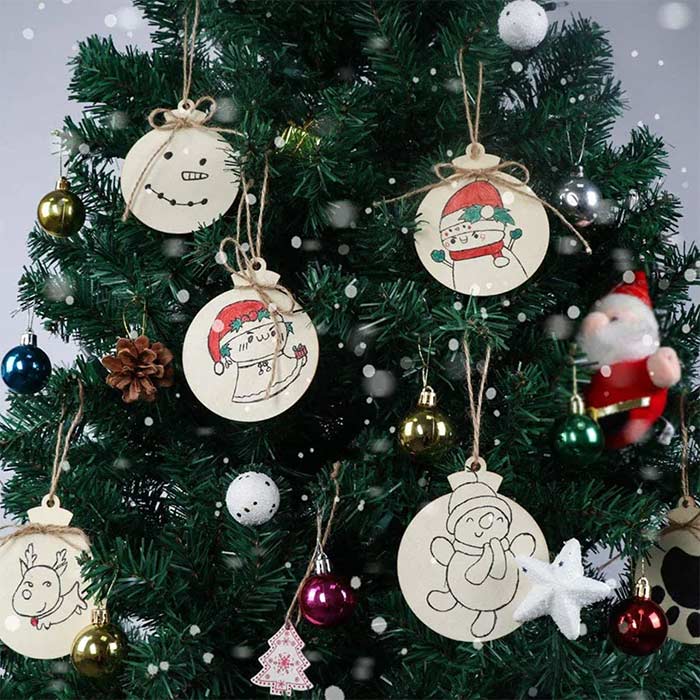 Ornaments, leseni božični okraski, ki jih ustvarite sami  (30 kosov) - Image 8