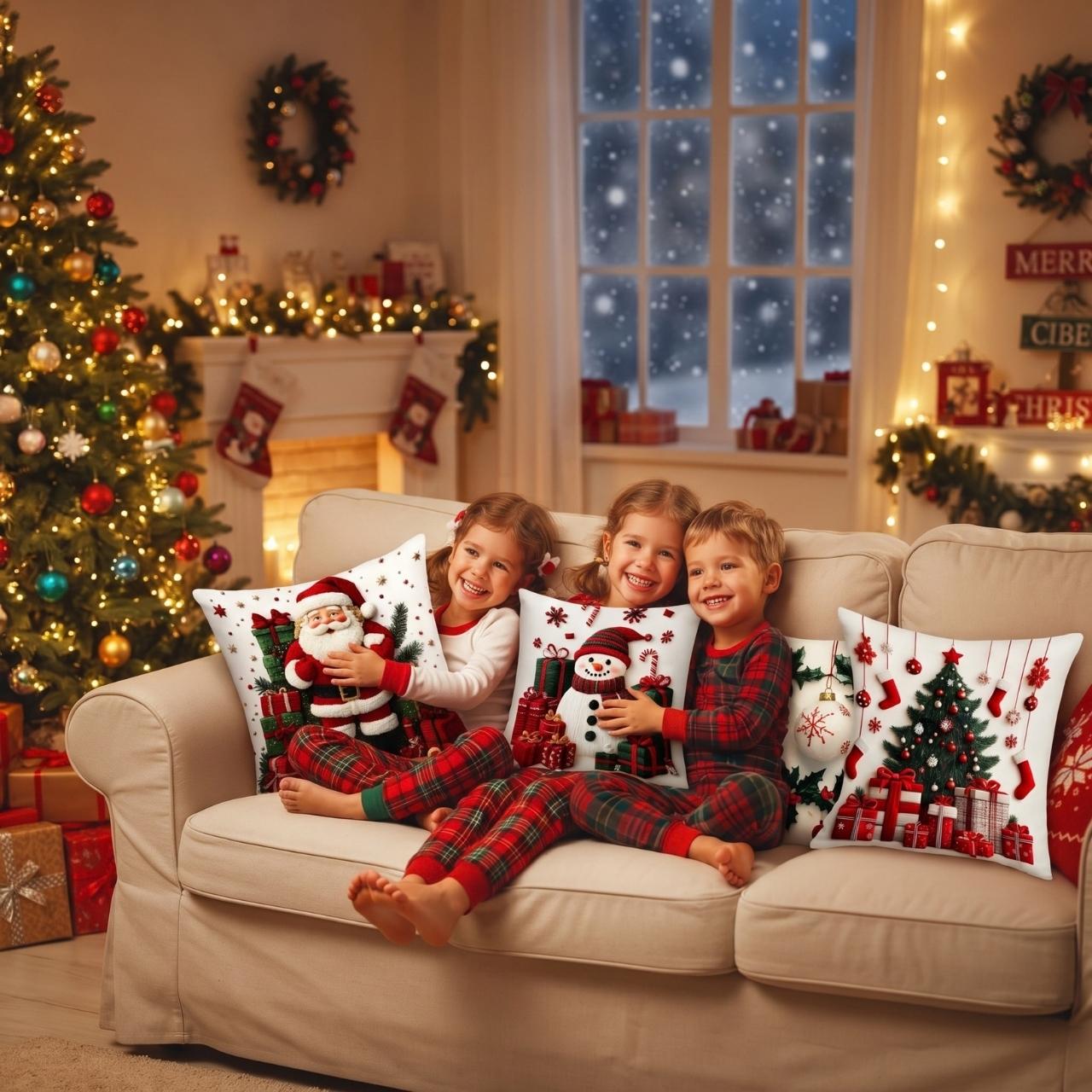 Božične prevleke za blazine(4 kosi), RedXmass - Image 2