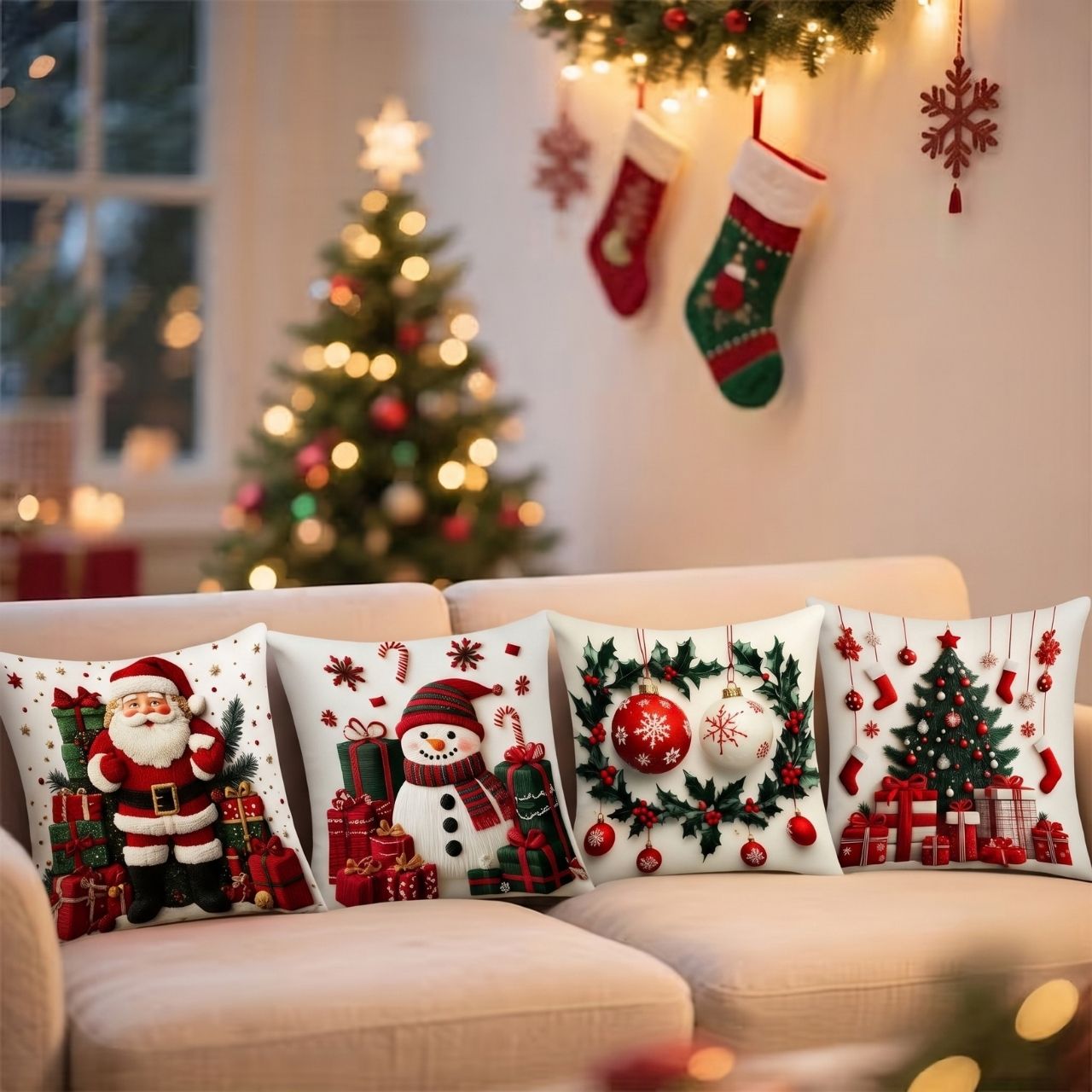 Božične prevleke za blazine(4 kosi), RedXmass - Image 10