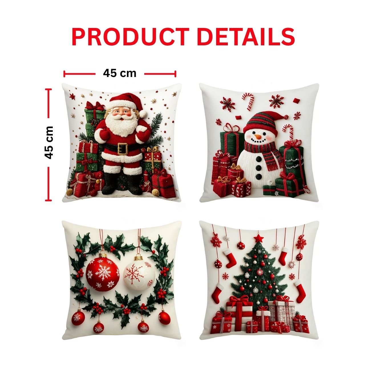 Božične prevleke za blazine(4 kosi), RedXmass - Image 5