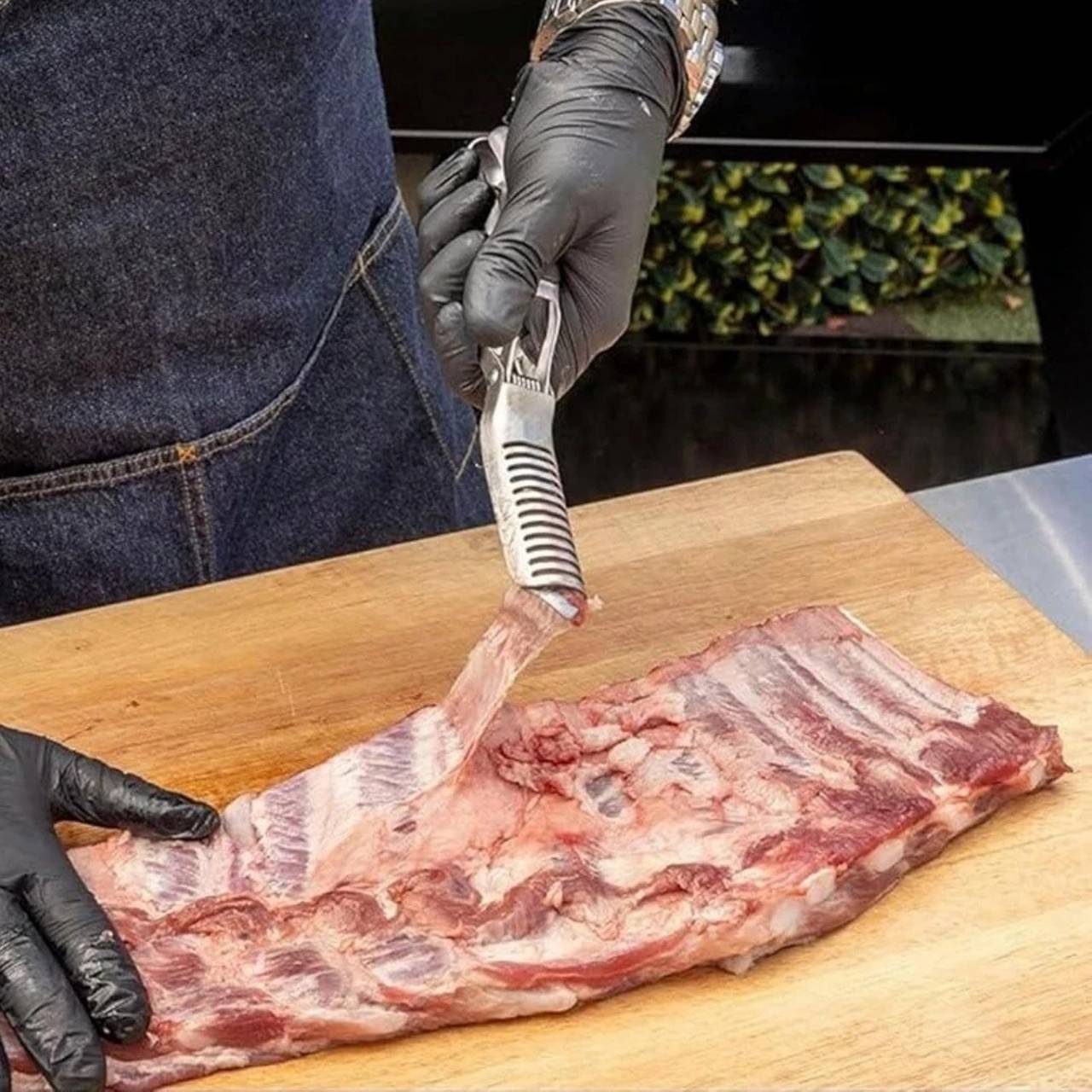 RibRemover, orodje za odstranjevanje membrane z reberc z vključeno čistilno krtačko - Image 3