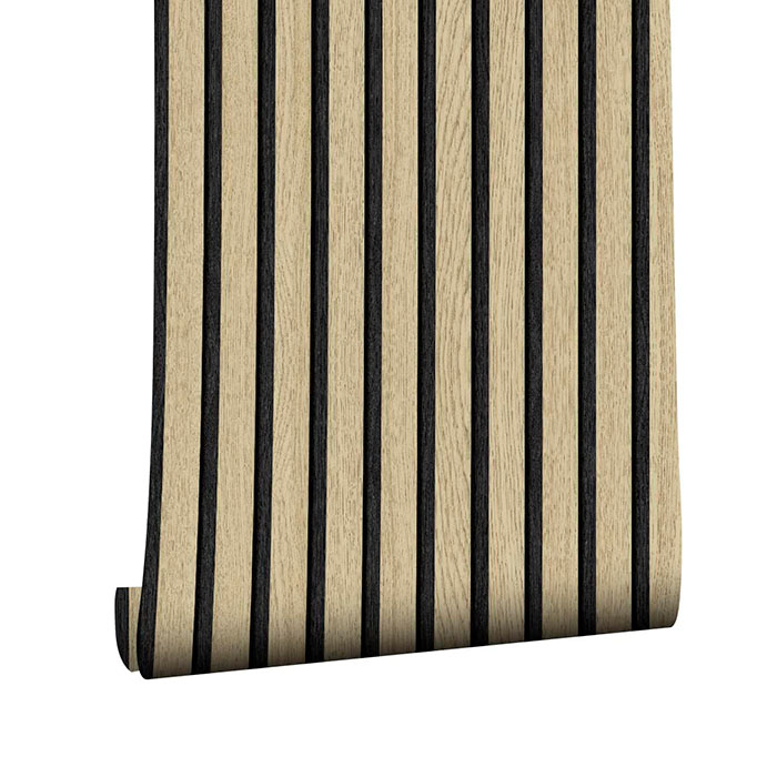 SlatWall, samolepilna nalepka z videzom naravnega lesa (300 x 45 cm) - Image 1