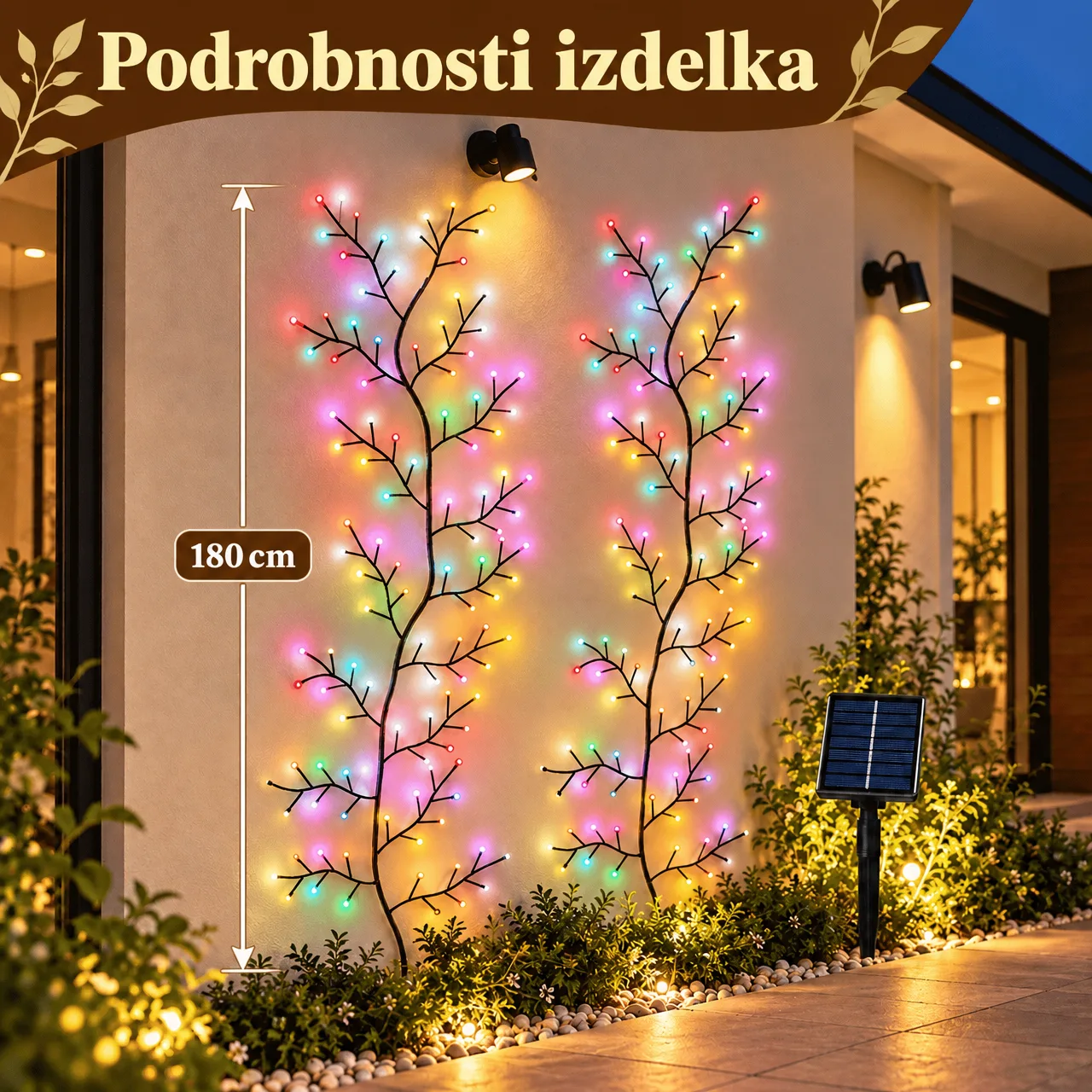 Solarna LED svetlobna veja, VineLight - Image 3
