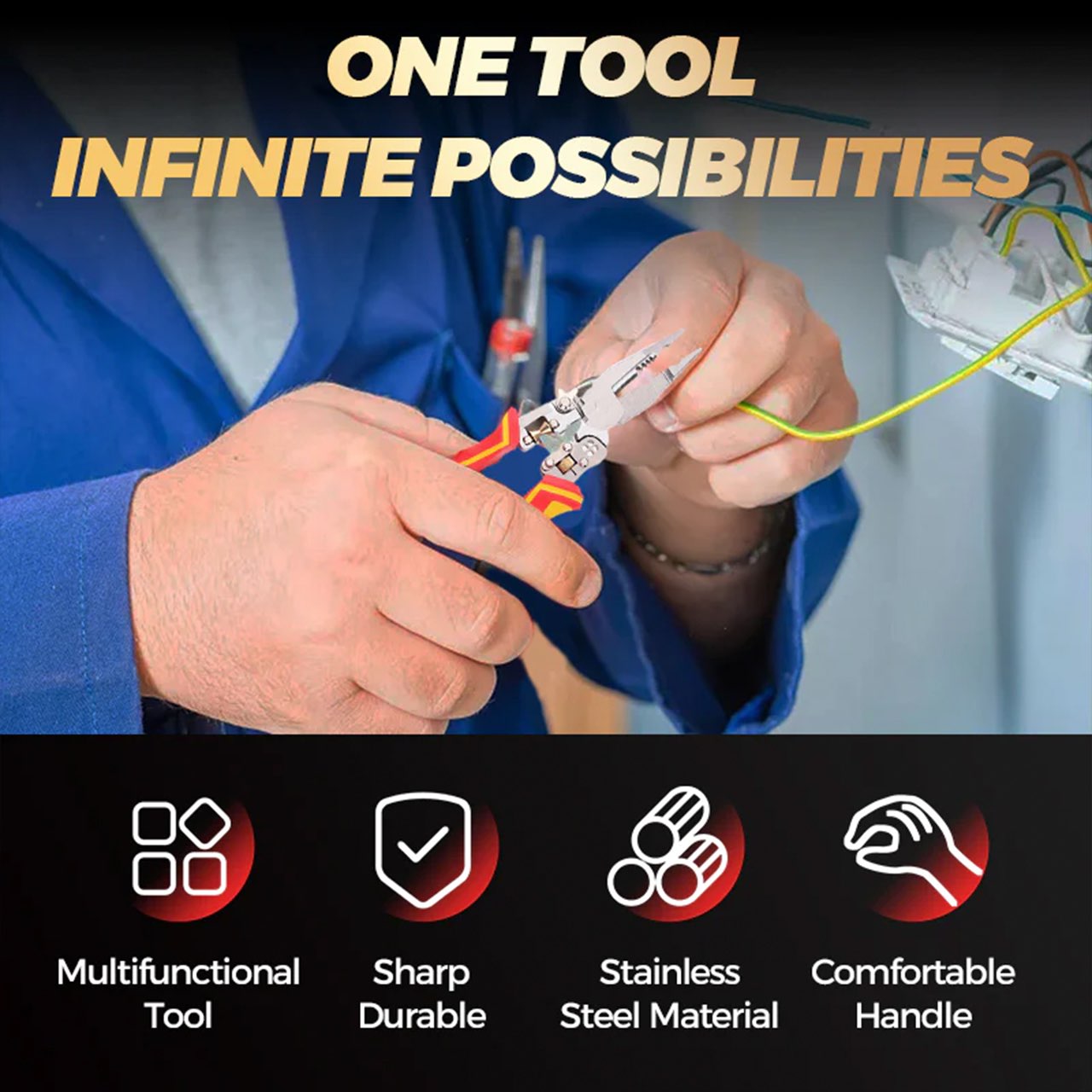 VoltagePliers, univerzalne klešče za električna dela z merilnikom napetosti - Image 7