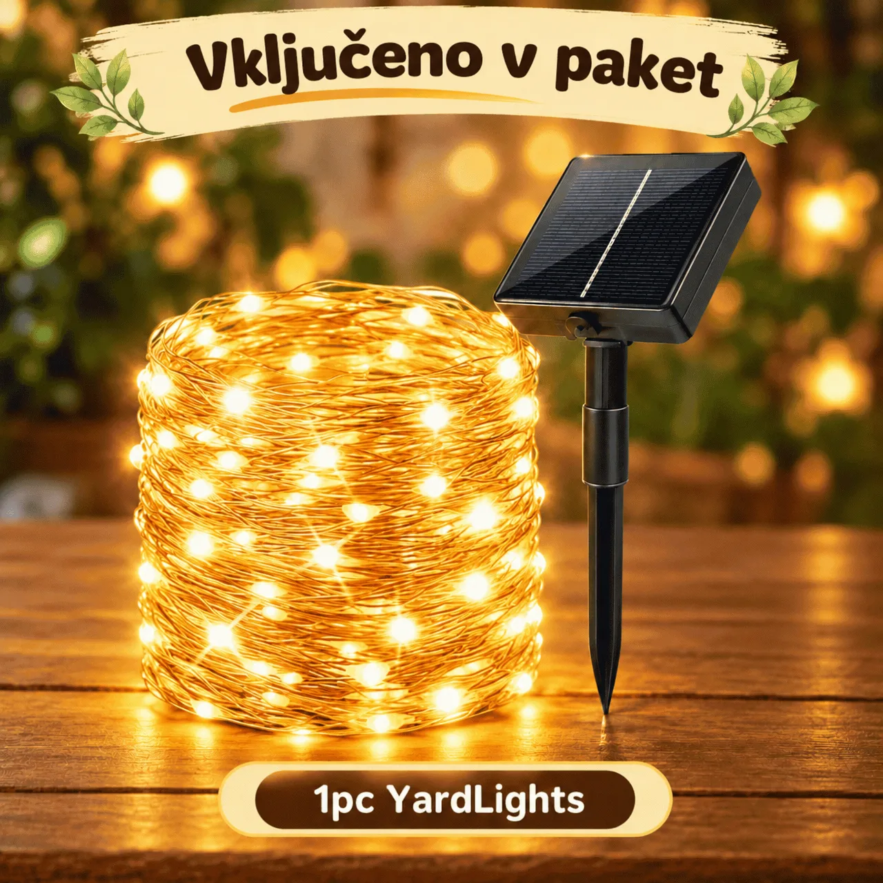 Solarna LED svetlobna veriga (12 m), YardLights - Image 1
