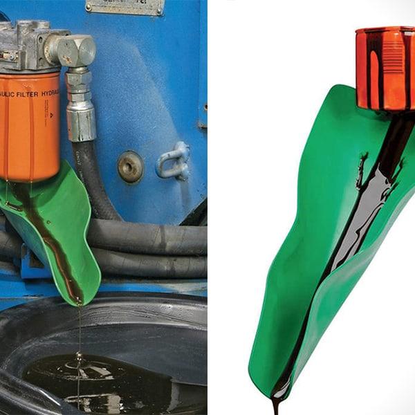 FlexiDrain, gibljiv odcejevalni pripomoček za olje, gorivo in druge tekočine