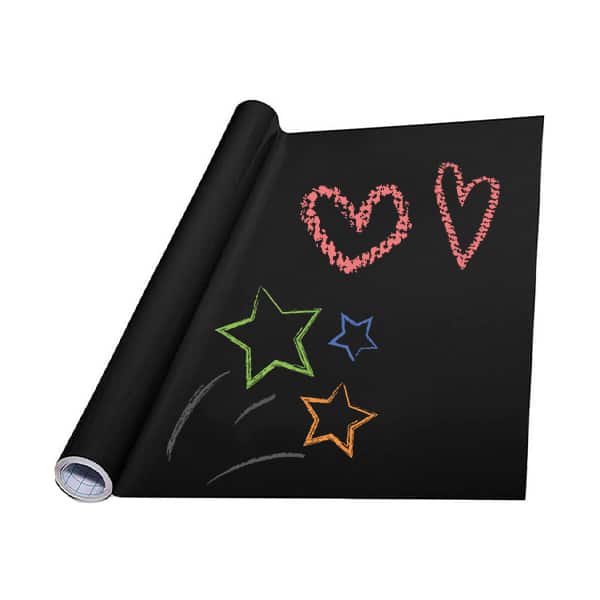 StickerStar, črna stenska nalepka piši-briši, ki je primerna za pisanje s kredo