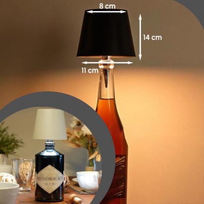 BOTLEAMP-CRN, Elegantna brezžična svetilka za steklenice – GlowBottle